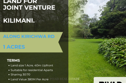 1 Acre for Joint Venture in Kilimani, Kirichwa Road