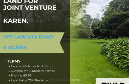 5 Acre Land for Joint Venture in Karen Estate